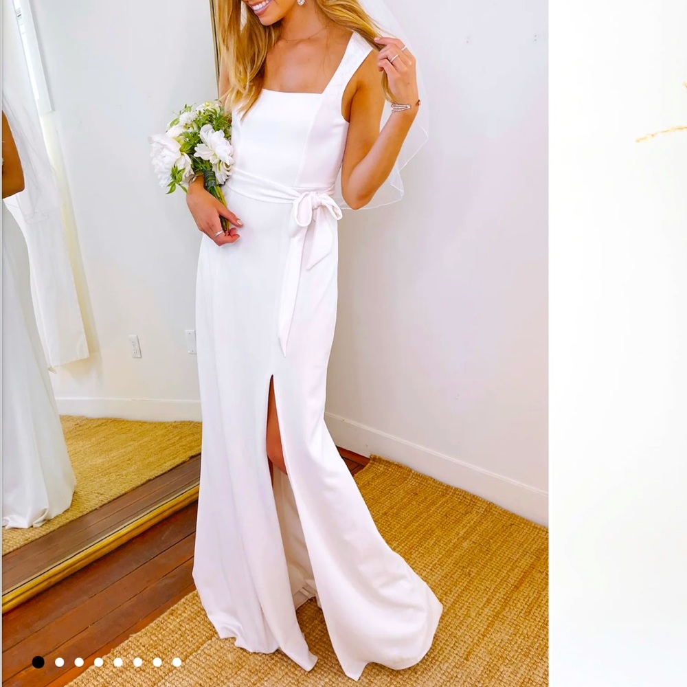 NWT- Show Me Your Mumu White Stretch Paris Gown